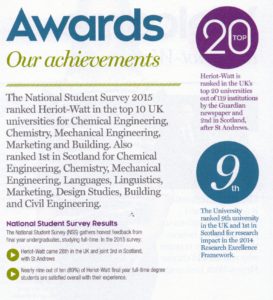 Heriot Watt University Awards